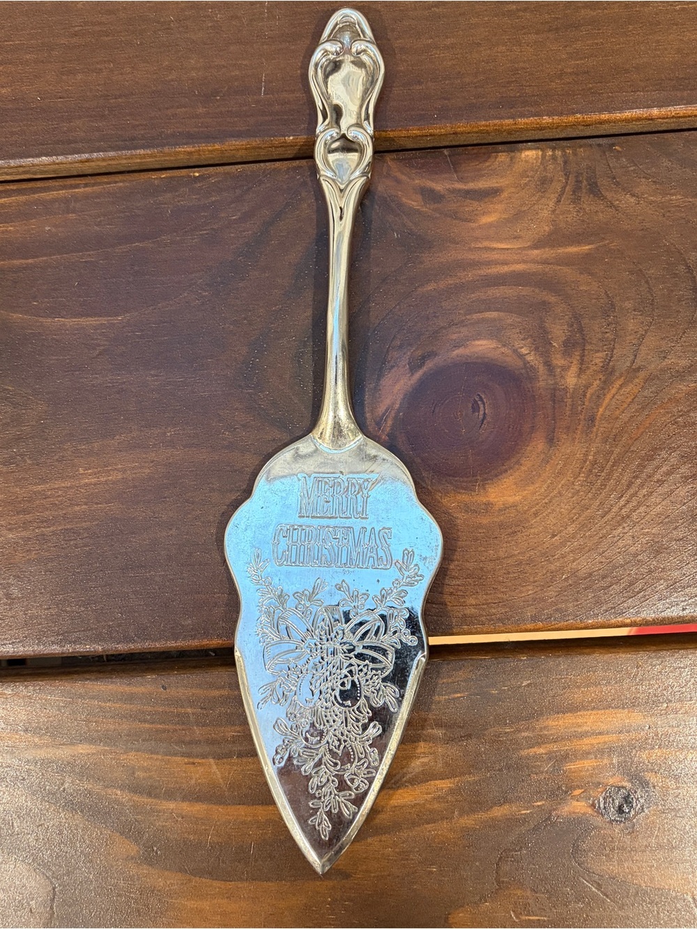 Pie /Cake Server MERRY CHRISTMAS Silver-Plated International Silver Co VINTAGE